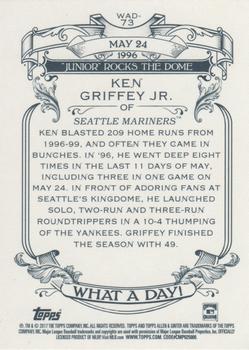 2017 Topps Allen & Ginter - What a Day! #WAD-73 Ken Griffey Jr. Back