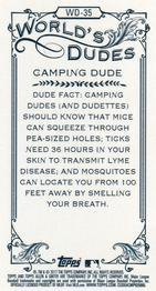 2017 Topps Allen & Ginter - Mini World’s Dudes #WD-35 Camping Dude Back