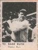 1950 Baseball Stars Strip Cards (R423) #92 Babe Ruth Front