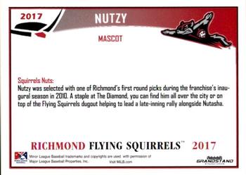 2017 Grandstand Richmond Flying Squirrels #NNO33 Nutzy Back
