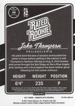 2017 Donruss Optic - Purple #49 Jake Thompson Back