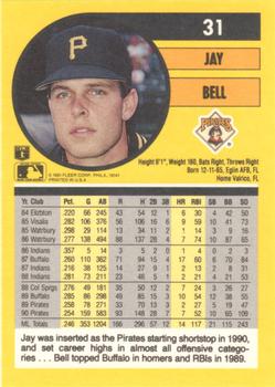 1991 Fleer #31 Jay Bell Back