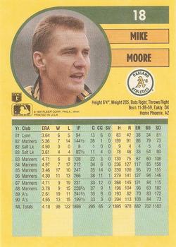 1991 Fleer #18 Mike Moore Back