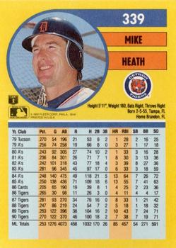 1991 Fleer #339 Mike Heath Back