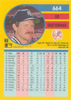 1991 Fleer #664 Lee Guetterman Back