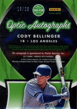 2017 Donruss Optic - Optic Autographs Red #OA-CB Cody Bellinger Back