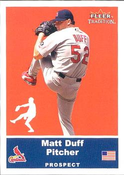 2002 Fleer Tradition Update #U73 Matt Duff Front