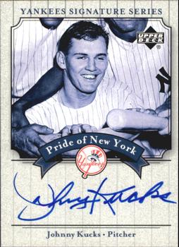 2003 Upper Deck Yankees Signature Series - Pride of New York Autographs #PN-KU Johnny Kucks Front