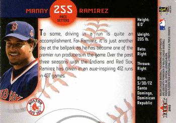 2002 Fleer Triple Crown #255 Manny Ramirez Back