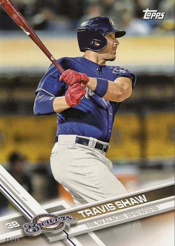 2017 Topps Milwaukee Brewers 5x7 #MIL-3 Travis Shaw Front