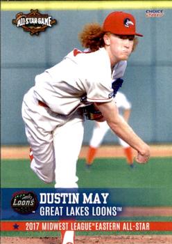2017 Choice Midwest League All-Stars #01 Dustin May Front