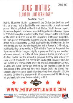 2017 Choice Midwest League All-Stars #67 Doug Mathis Back