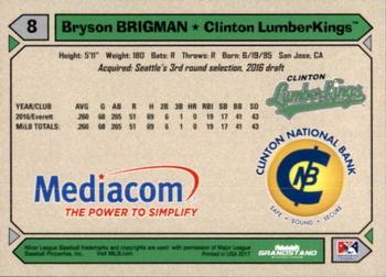 2017 Grandstand Clinton LumberKings #NNO Bryson Brigman Back