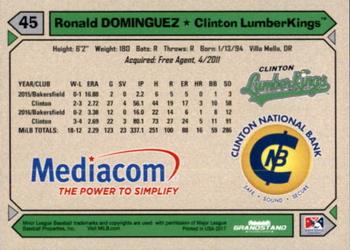 2017 Grandstand Clinton LumberKings #NNO Ronald Dominguez Back