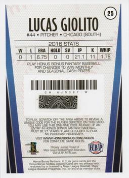 2017 Honus Bonus Fantasy Baseball #25 Lucas Giolito Back