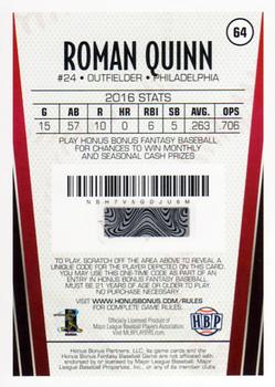 2017 Honus Bonus Fantasy Baseball #64 Roman Quinn Back