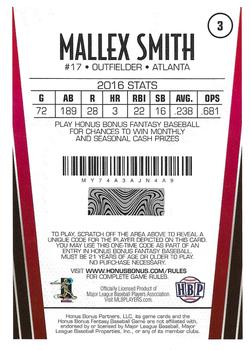 2017 Honus Bonus Fantasy Baseball - Silver Foil #3 Mallex Smith Back