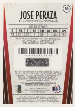 2017 Honus Bonus Fantasy Baseball - Silver Foil #98 Jose Peraza Back