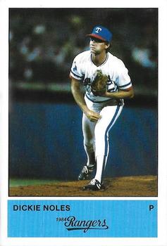 1984 Jarvis Press Texas Rangers #NNO Dickie Noles Front