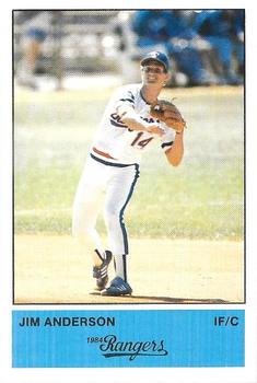 1984 Jarvis Press Texas Rangers #NNO Jim Anderson Front