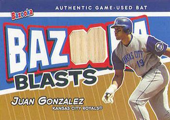 2004 Bazooka - Blasts Bat Relics #BB-JAG Juan Gonzalez Front