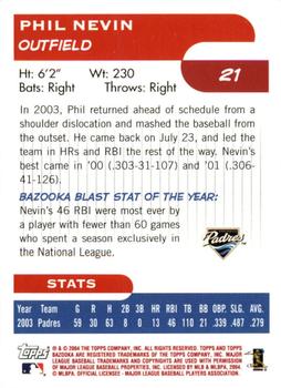 2004 Bazooka - Red Chunks #21 Phil Nevin Back