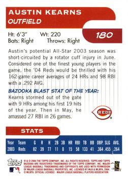 2004 Bazooka - Red Chunks #180 Austin Kearns Back