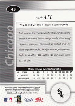 2002 Leaf Certified #43 Carlos Lee Back