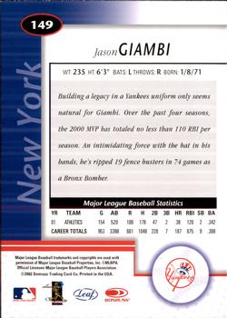 2002 Leaf Certified #149 Jason Giambi Back