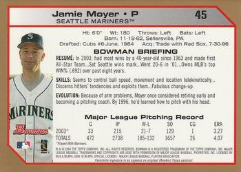 2004 Bowman - Gold #45 Jamie Moyer Back
