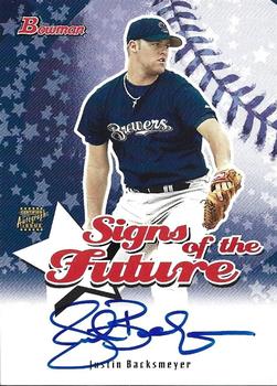 2004 Bowman - Signs of the Future #SOF-JB Justin Backsmeyer Front