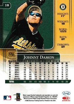 2002 Leaf Rookies & Stars #19 Johnny Damon Back