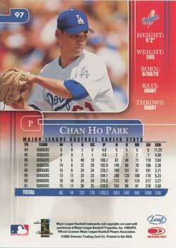 2002 Leaf Rookies & Stars #97 Chan Ho Park Back