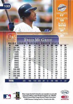 2002 Leaf Rookies & Stars #132 Fred McGriff Back