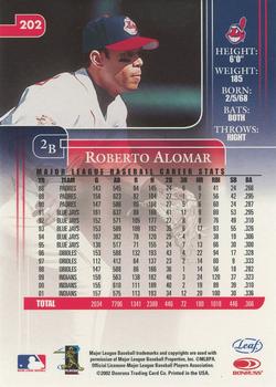 2002 Leaf Rookies & Stars #202 Roberto Alomar Back