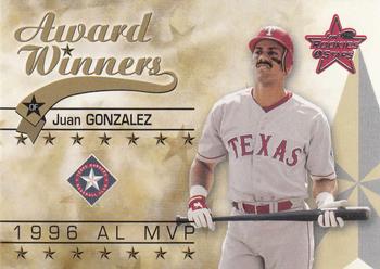 2002 Leaf Rookies & Stars #286 Juan Gonzalez Front