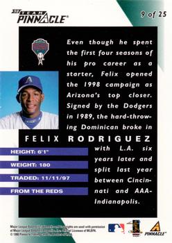 1998 Pinnacle Arizona Diamondbacks Team Pinnacle Collector's Edition #9 Felix Rodriguez Back