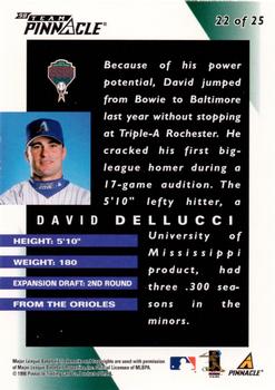 1998 Pinnacle Arizona Diamondbacks Team Pinnacle Collector's Edition #22 David Dellucci Back