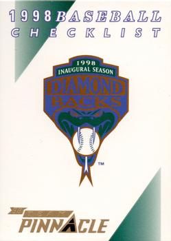 1998 Pinnacle Arizona Diamondbacks Team Pinnacle Collector's Edition #NNO 1998 Inaugural Season Logo Front