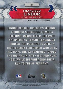 2017 Topps National Baseball Card Day #21 Francisco Lindor Back