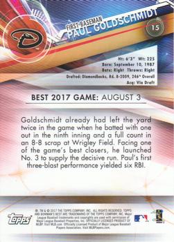 2017 Bowman's Best #15 Paul Goldschmidt Back