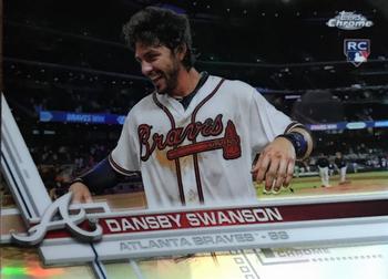 2017 Topps Chrome - Refractor #8 Dansby Swanson Front