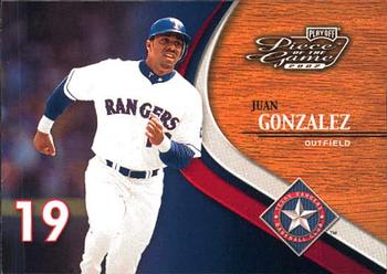 2002 Playoff Piece of the Game #33 Juan Gonzalez Front