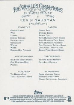 2017 Topps Allen & Ginter X #8 Kevin Gausman Back