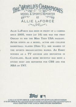 2017 Topps Allen & Ginter X #67 Allie LaForce Back