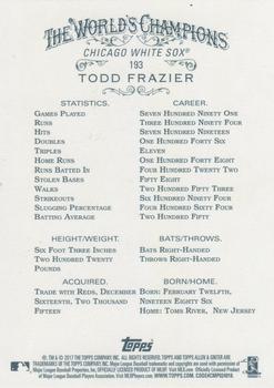 2017 Topps Allen & Ginter X #193 Todd Frazier Back