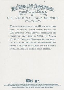 2017 Topps Allen & Ginter X #224 U.S. National Park Service Back
