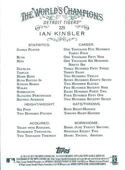 2017 Topps Allen & Ginter X #225 Ian Kinsler Back
