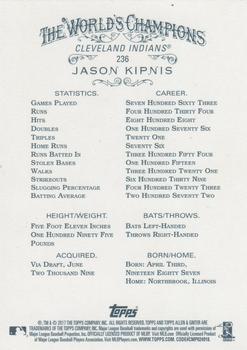 2017 Topps Allen & Ginter X #236 Jason Kipnis Back