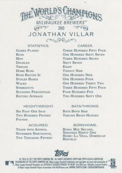 2017 Topps Allen & Ginter X #260 Jonathan Villar Back